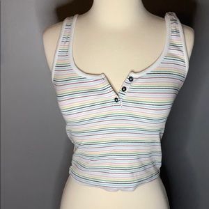 Forever 21 rainbow stripped tank top